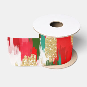 Ruban En Satin Brush Abstrait Trucs Parties scintillant or Noël