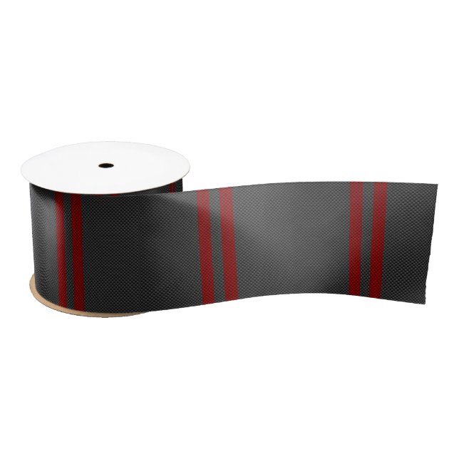 Ruban En Satin Burgundy Red Carbon Style Racing (Bobine)