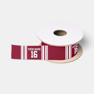 Ruban En Satin Burgundy White Team Jersey Custom