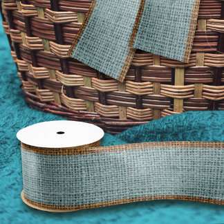 Ruban En Satin Burlap réaliste Texture Simple Rustique Sage Vert