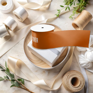 Ruban En Satin Burnt Orange couleur solide Joyeux anniversaire