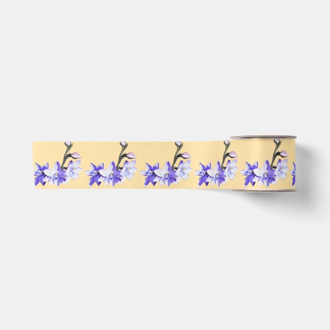 Ruban En Satin Butter Yellow & Lilac SunOrchid Photo Birthday (Devant)