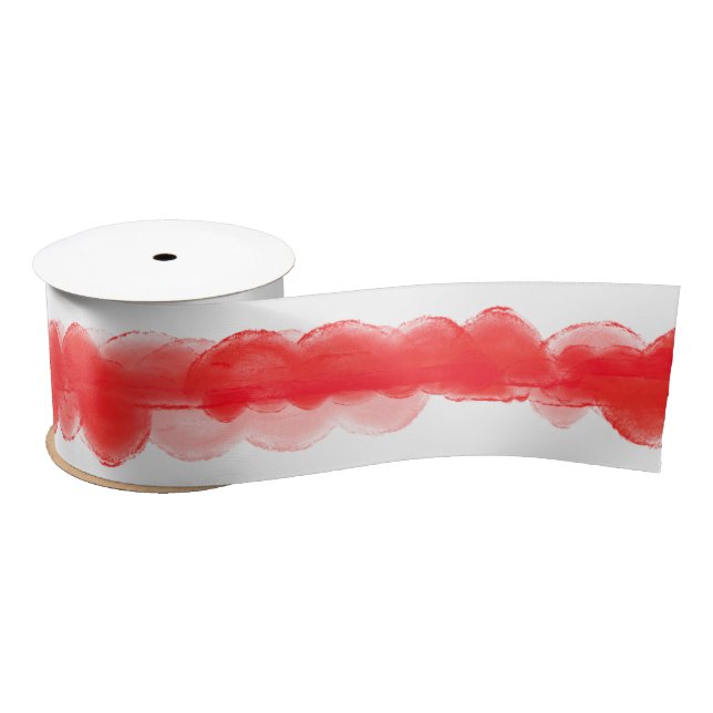 Ruban En Satin cadeau de fête rouge moderne audacieux rétro (Bobine)