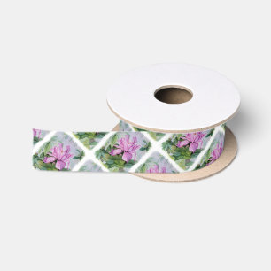 RUBAN EN SATIN CADEAU D'ORCHID TROPICAL RIBBON