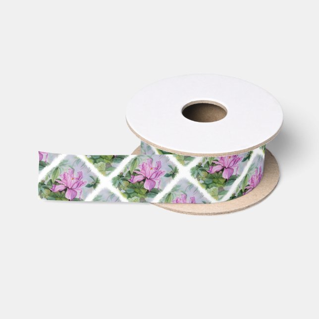RUBAN EN SATIN CADEAU D'ORCHID TROPICAL RIBBON (Bobine)