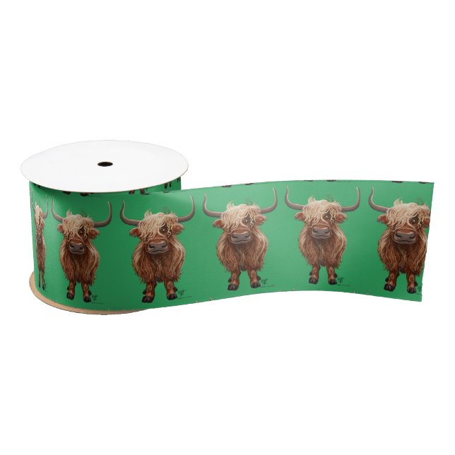 Ruban En Satin Cadeaux et accessoires de vache Highland (Bobine)