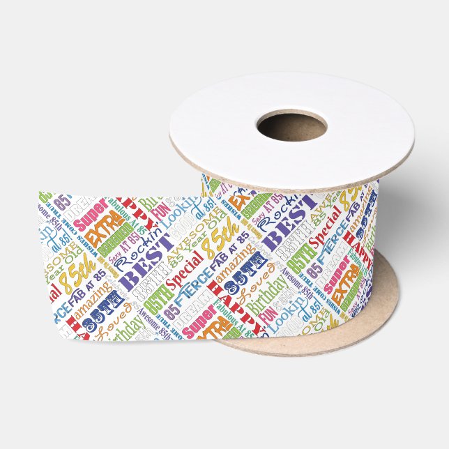 Ruban En Satin Cadeaux Uniques Et Spéciaux De Fête Du 85E Anniver (Bobine)