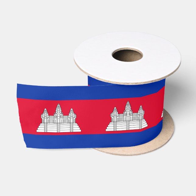 Ruban En Satin Cambodge : Drapeau et voyages au Cambodge, vacance (Bobine)