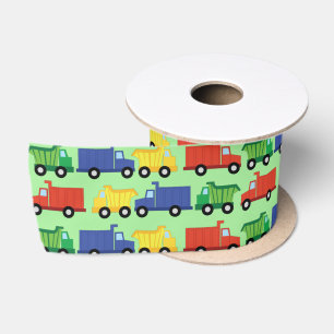 Ruban En Satin Camions Boy Baby shower Construction Cute
