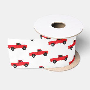 Ruban En Satin Camions de transport de camionnettes rouges