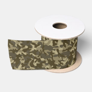 Ruban En Satin Camouflage central 