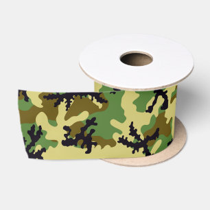 Ruban En Satin Camouflage des bois