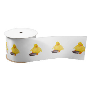 Ruban En Satin Canard jaune mignon