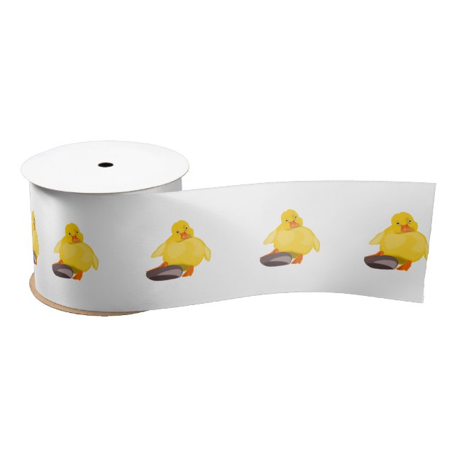 Ruban En Satin Canard jaune mignon (Bobine)