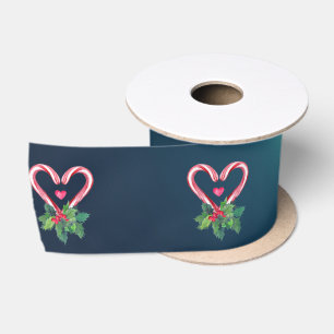 Ruban En Satin Canneberges,Canne de Noël ,Noël Vert