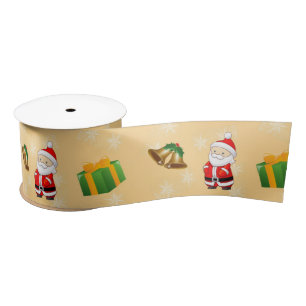 Ruban En Satin Caractères de Noël sur