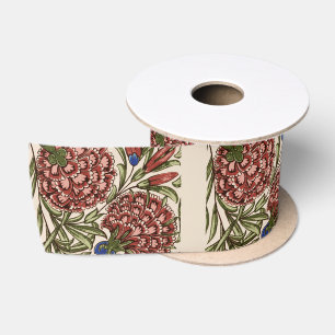 Ruban En Satin Carreau de fleur d'œillet Art antique rustique De