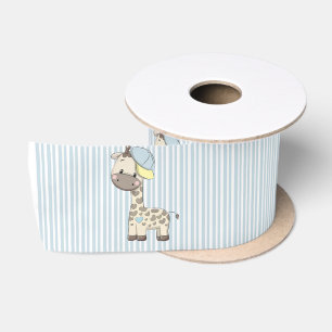 Ruban En Satin Cartoon personnalisé Baby Boy Giraffe Satin Ribbon
