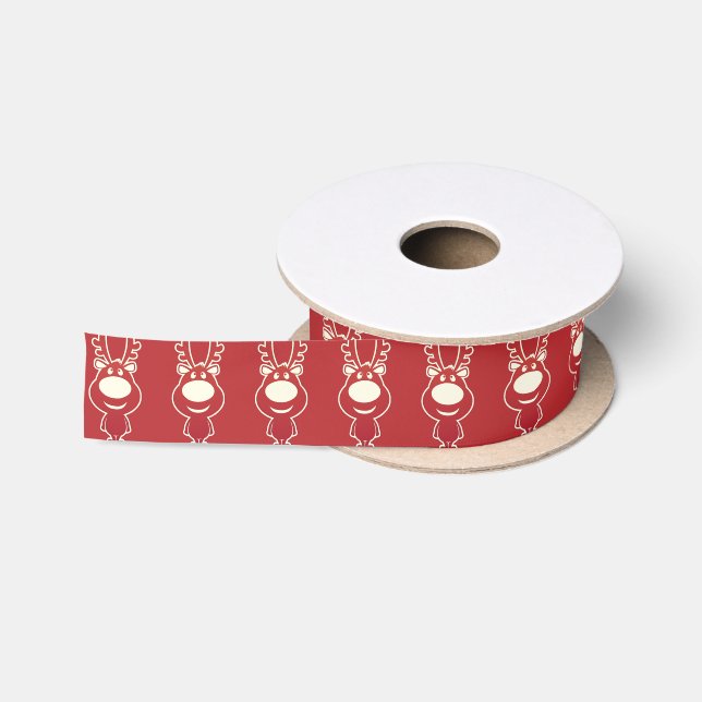 Ruban En Satin Cartoon Rudolph (Bobine)