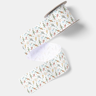 Ruban En Satin Casse-Noisette Aquarelle