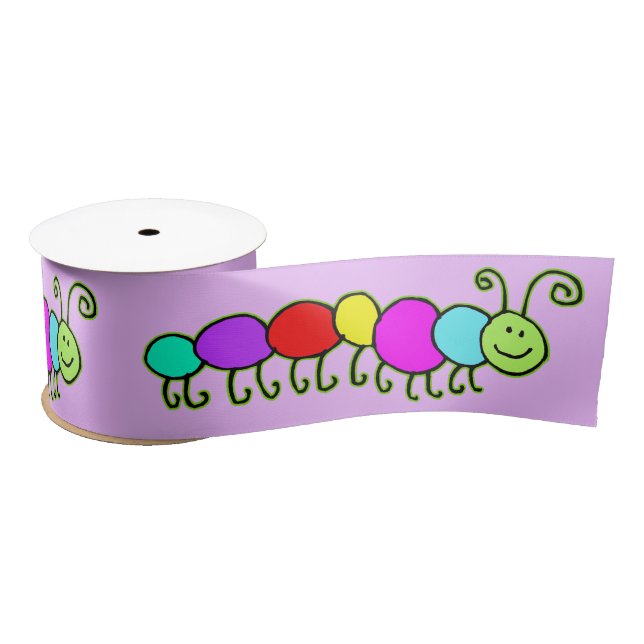 Ruban En Satin Caterpillar / Raupe Netty + vos idées (Bobine)