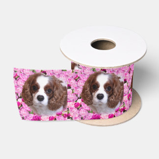 Ruban En Satin Cavalier King Charles Spaniel Pivoines