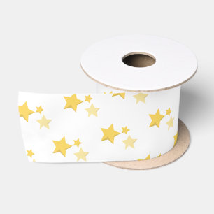 Ruban En Satin Céleste Jaune mignonne étoiles Baby shower