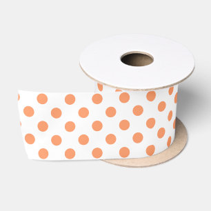Ruban En Satin Cercles oranges de pois de mandarine