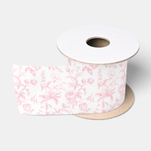 Ruban En Satin Cerisier Élégant Toile Florale Grandmillénaire
