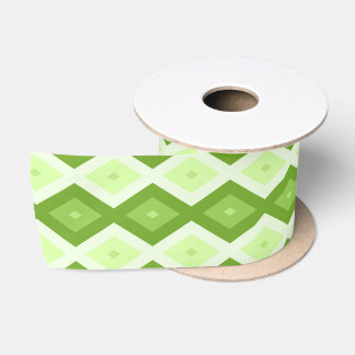 Ruban En Satin Chartreuse green diamond pattern