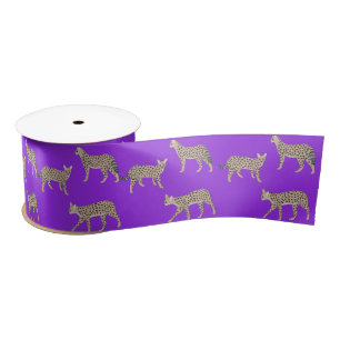 Ruban En Satin Chats Serval