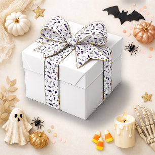 Ruban En Satin Chauve-souris violette ludique et toile d'araignée