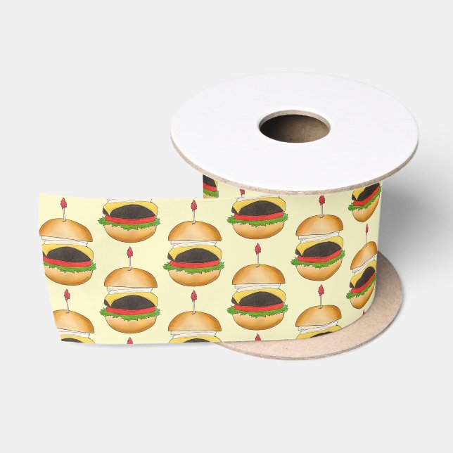 Ruban En Satin Cheese Burger Cheeseburger BBQ Barbecue Cuisine (Bobine)
