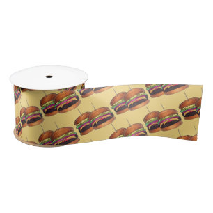 Ruban En Satin Cheeseburger Hamburger Sliders Bar Pub