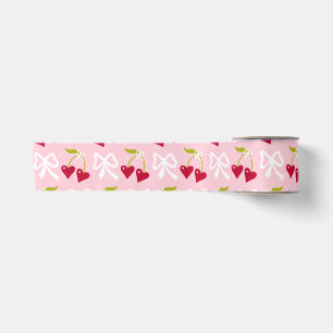Ruban En Satin Cherry Sweet Preppy rose et rouge Ado fille enfant