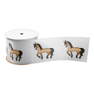 Ruban En Satin Chevaux de dessin animé mignons à robe buckskin tr