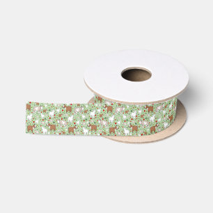 Ruban En Satin Chèvres en vert