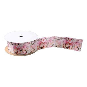 Ruban En Satin Chic Joli Push Pink Rose Floral