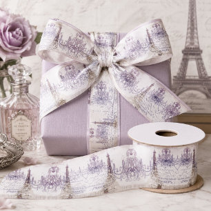 Ruban En Satin Chic lustre violet chandelier paris tour eiffel