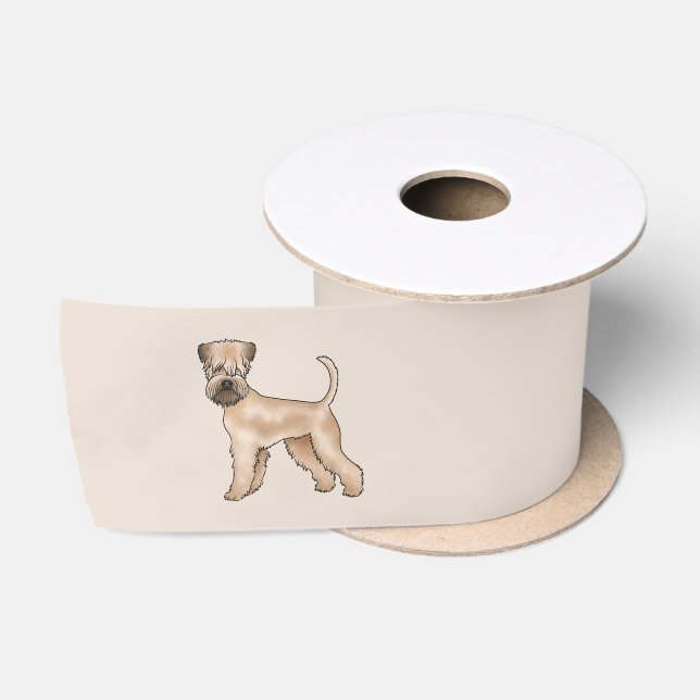 Ruban En Satin Chien caricaturé doux irlandais (Bobine)