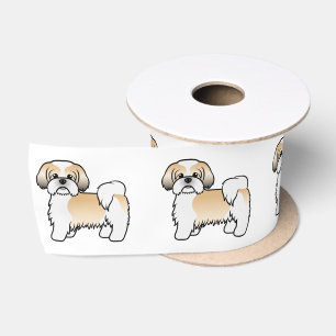 Ruban En Satin Chien De Dessin De Cartographie Mélange Chien Chii