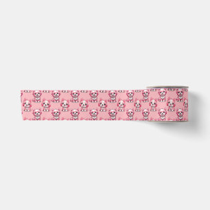 Ruban En Satin Chien rose Motif design - Rose