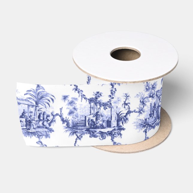 Ruban En Satin Chine bleu (Bobine)