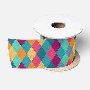 Ruban En Satin Circus Multicolor Rhombus