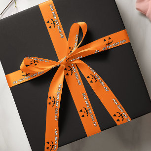 Ruban En Satin Citrouille orange personnalisée Halloween Votre no