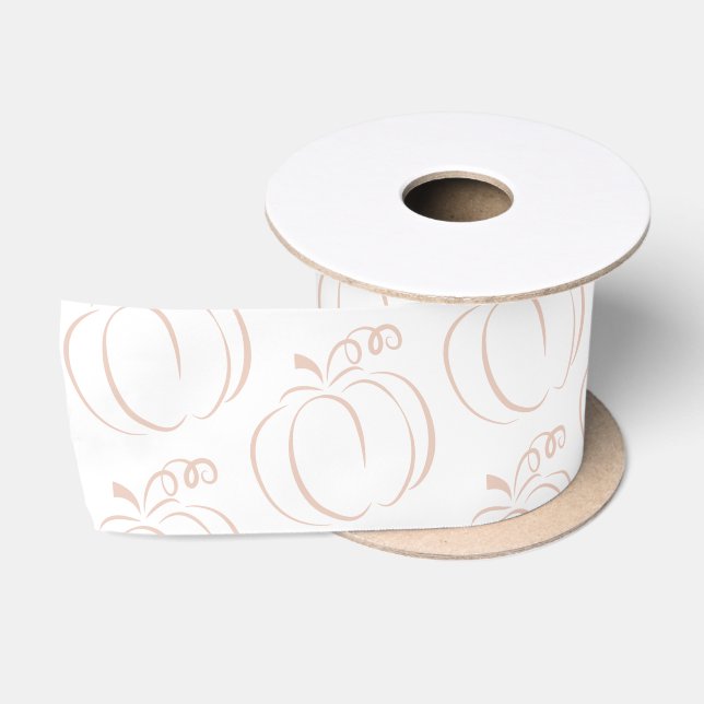 Ruban En Satin Citrouille Terracotta Baby shower de terre bohème (Bobine)