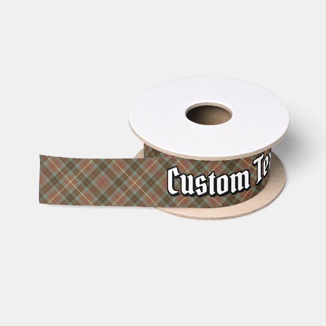 Ruban En Satin Clan Fraser Chasse Tartan Patiné (Bobine)