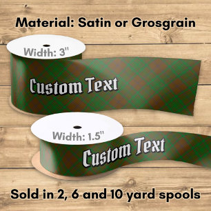 Ruban En Satin Clan MacAlister de Glenbarr Hunting Tartan