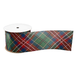 Ruban En Satin Clan vert rouge plaid MacCulloch Tartan