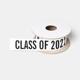 Ruban En Satin Classe De Diplômés Gras Simple De 2022 Typograph